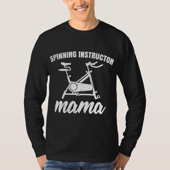 Spin Class Cycling Mom Spinning Instructor Mama T-Shirt (Front)