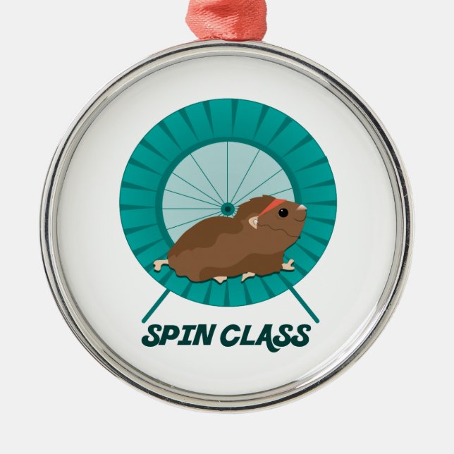 Spin Class Metal Ornament (Front)