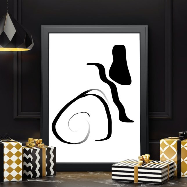 Spin Cycle: Abstract Black & White Canvas Print (Creator Uploaded)