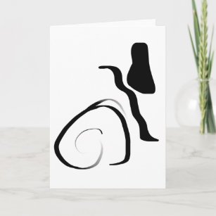 Spin Cycle: Abstract Black & White Card