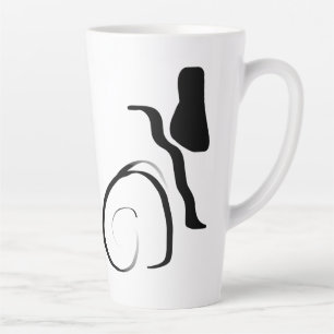Spin Cycle: Abstract Black & White Latte Mug