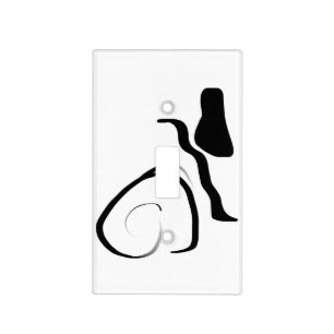 Spin Cycle: Abstract Black & White Light Switch Cover