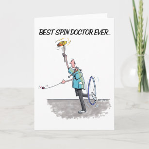 Spin Doctor cartoon greeting card