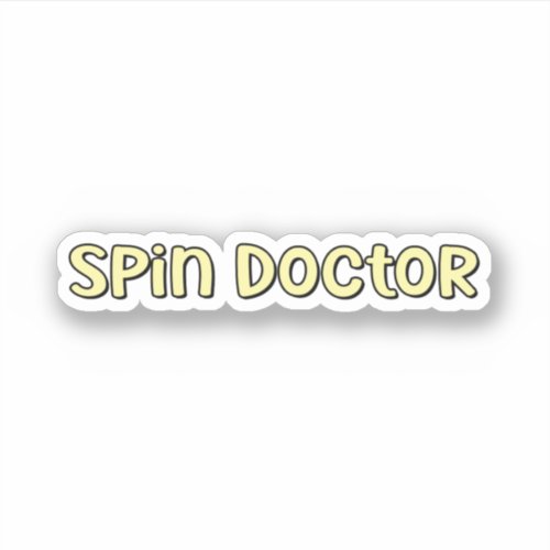 Spin Doctor Yellow Pickleball Sticker