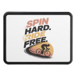 Spin Hard Ride Free Bicycling T-shirt Hitch Cover