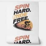 Spin Hard Ride Free Bicycling T-shirt Wallpaper