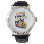 Spin Hard Ride Free Bicycling T-shirt Watch