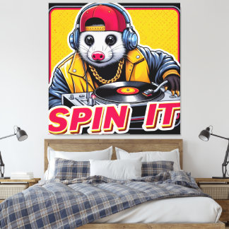 SPIN IT-OPOSSUM DJ 3 CANVAS PRINT