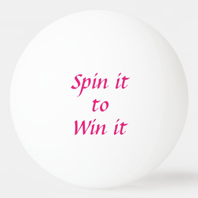 Spin it to win it editable ping pong ball (Front)