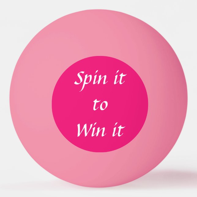 Spin it to win it ping pong ball (Front)