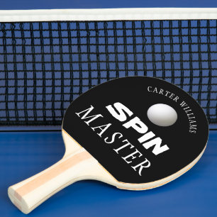 SPIN MASTER Personalized Editable Black Ping Pong Paddle