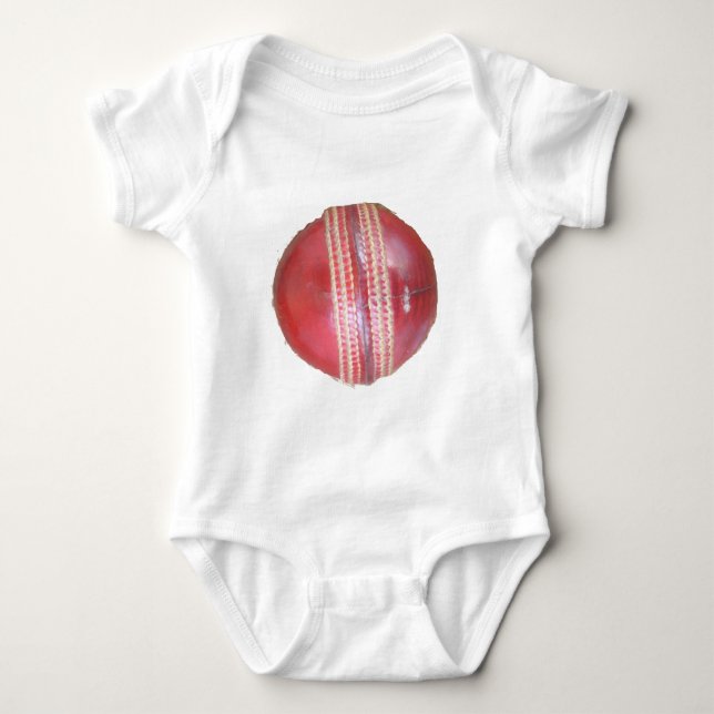 Spin Master's Sphere: A Fun Left Spin Cricket Ball Baby Bodysuit (Front)