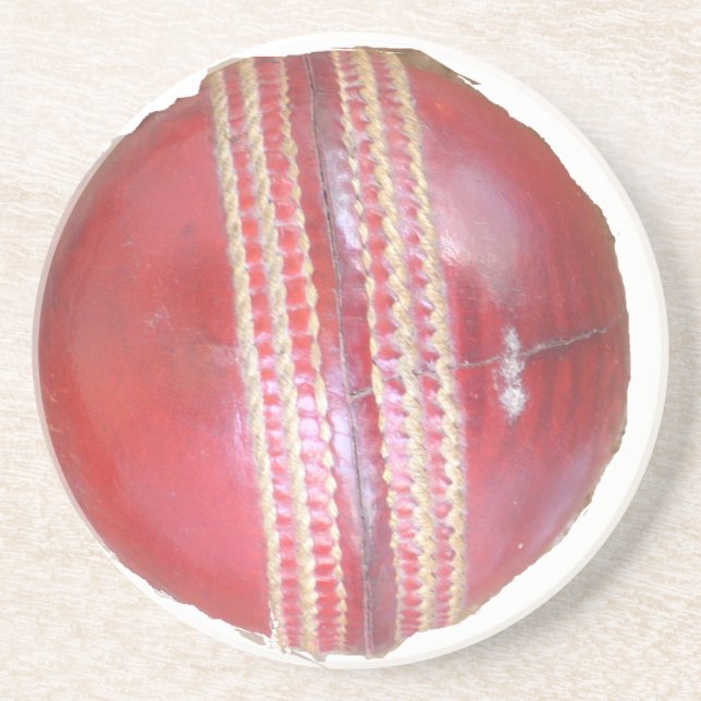 Spin Master's Sphere: A Fun Left Spin Cricket Ball Sandstone Coaster (Front)