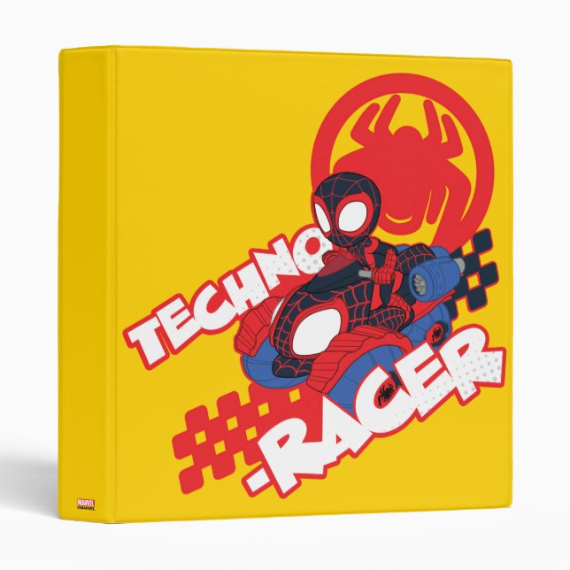 Spin Riding His Techno-Racer 3 Ring Binder (Front/Spine)