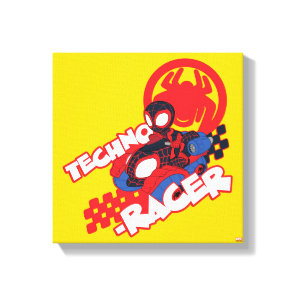 Spin Riding His Techno-Racer Canvas Print
