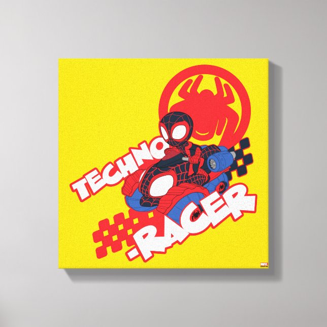 Spin Riding His Techno-Racer Canvas Print (Front)
