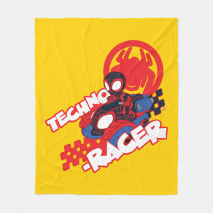 Spin Riding His Techno-Racer Fleece Blanket