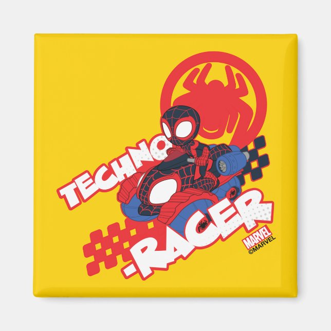 Spin Riding His Techno-Racer Magnet (Front)