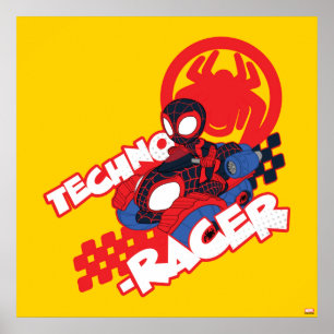 Spin Riding His Techno-Racer Poster