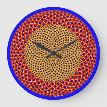 Spin Spheres Optical Illusion Wall Clock by NiceTiming at Zazzle