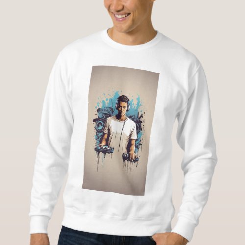 Spin the Beat DJ_Inspired T_Shirt Designs for Mu Sweatshirt