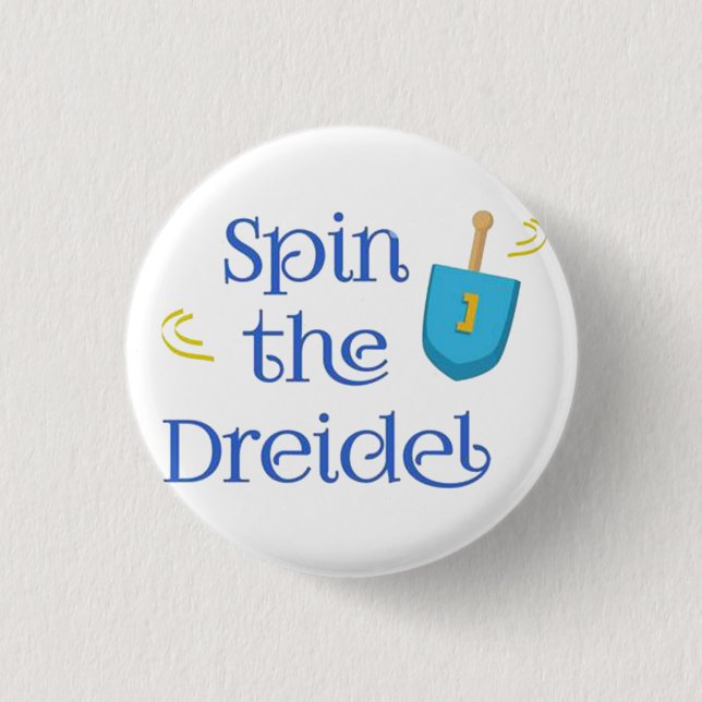 Spin The Dreidel Button (Front)