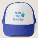 Spin The Dreidel Trucker Hat<br><div class="desc">Chanukah is the Jewish eight-day, wintertime “festival of lights, ” celebrated with a nightly menorah lighting, special prayers and fried foods. The Hebrew word Chanukah means “dedication, ” and is thus named because it celebrates the rededication of the Holy Temple (as you’ll read below). Also spelled Hanukkah (or variations of...</div>
