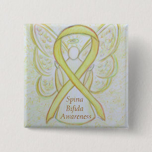 Spina Bifida Angel Awareness Ribbon Pins