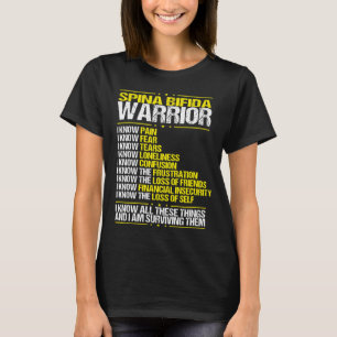 Spina Bifida Awareness I know Pain Yellow Ribbon T-Shirt