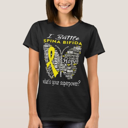 Spina Bifida Awareness Month Ribbon Gifts T_Shirt