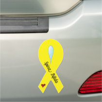 Spina Bifida Awareness Ribbon Car Magnet