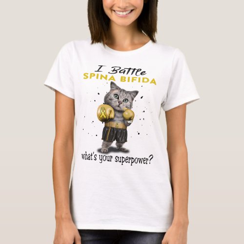 Spina Bifida Awareness Ribbon Support Gifts T_Shirt