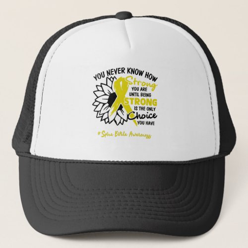 Spina Bifida Awareness Ribbon Support Gifts Trucker Hat