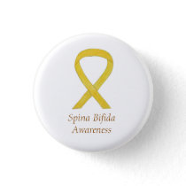 Spina Bifida Yellow Awareness Ribbon Pins