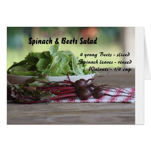 Spinach & Beets Salad Cards (Front Horizontal)