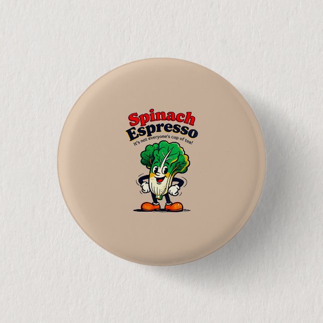 Spinach Espresso Hat Button (Front)