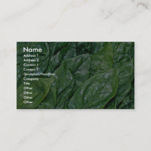 Spinach leaves business card