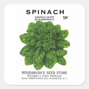 Spinach Seed Packet Label