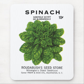 Spinach Seed Packet Label Mouse Pad