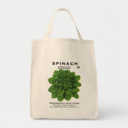 Spinach Seed Packet Label Tote Bag