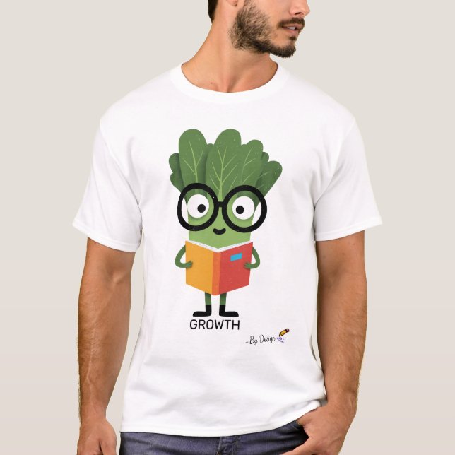 Spinach with Glasses | GROWTH - By Design T-Shirt (Front)