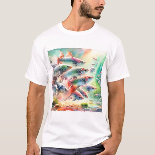 Spinacia Fish AREF3206 _ Watercolor T_Shirt