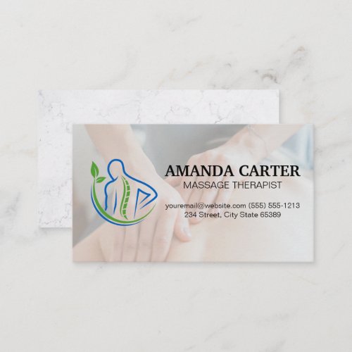 Spinal Back Logo  Massage Session Business Card