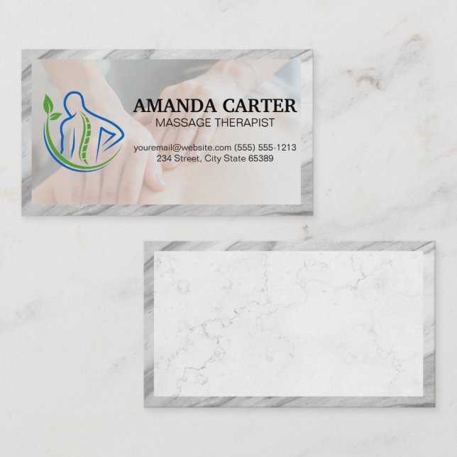 Spinal Back Logo | Tissue Massage Business Card (Front/Back)