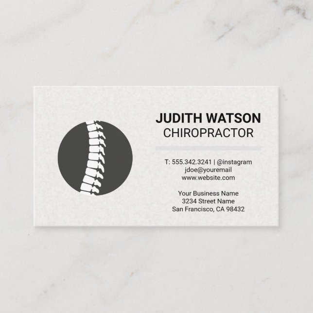 Spinal Cord Bone Business Card (Front)