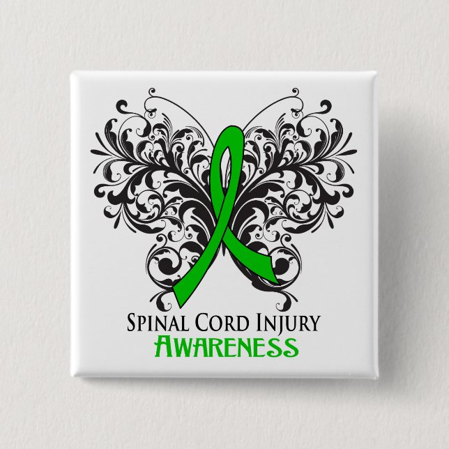 Spinal Cord Injury Awareness Pinback Button (Front)