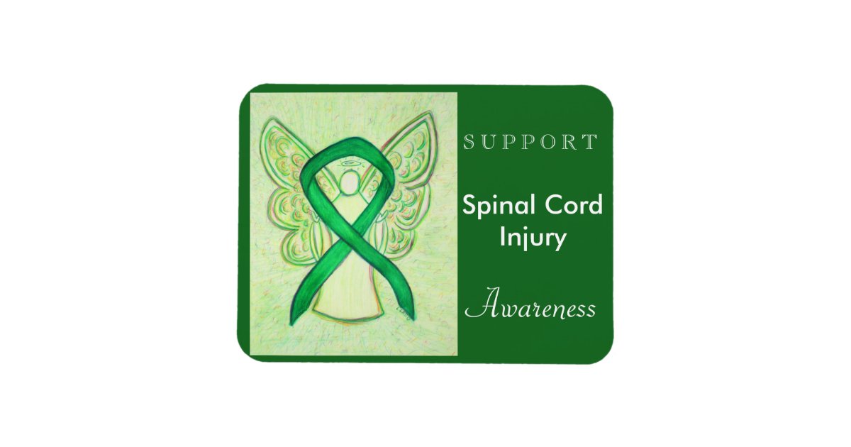 Spinal Cord Injury Awareness Ribbon Angel Magnet | Zazzle