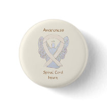 Spinal Cord Injury Awareness Ribbon Angel Pins