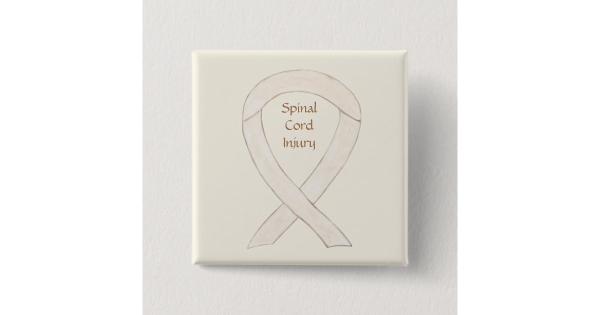 Spinal Cord Injury Awareness Ribbon Button Pins | Zazzle