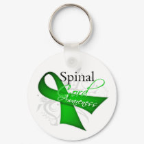 Spinal Cord Injury Awareness Ribbon Keychain
